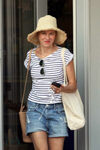 Naomi Watts in a Striped Tee