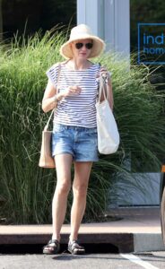 Naomi Watts in a Striped Tee