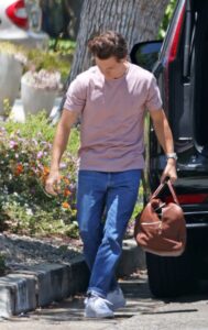 Tom Holland in a Lilac Tee