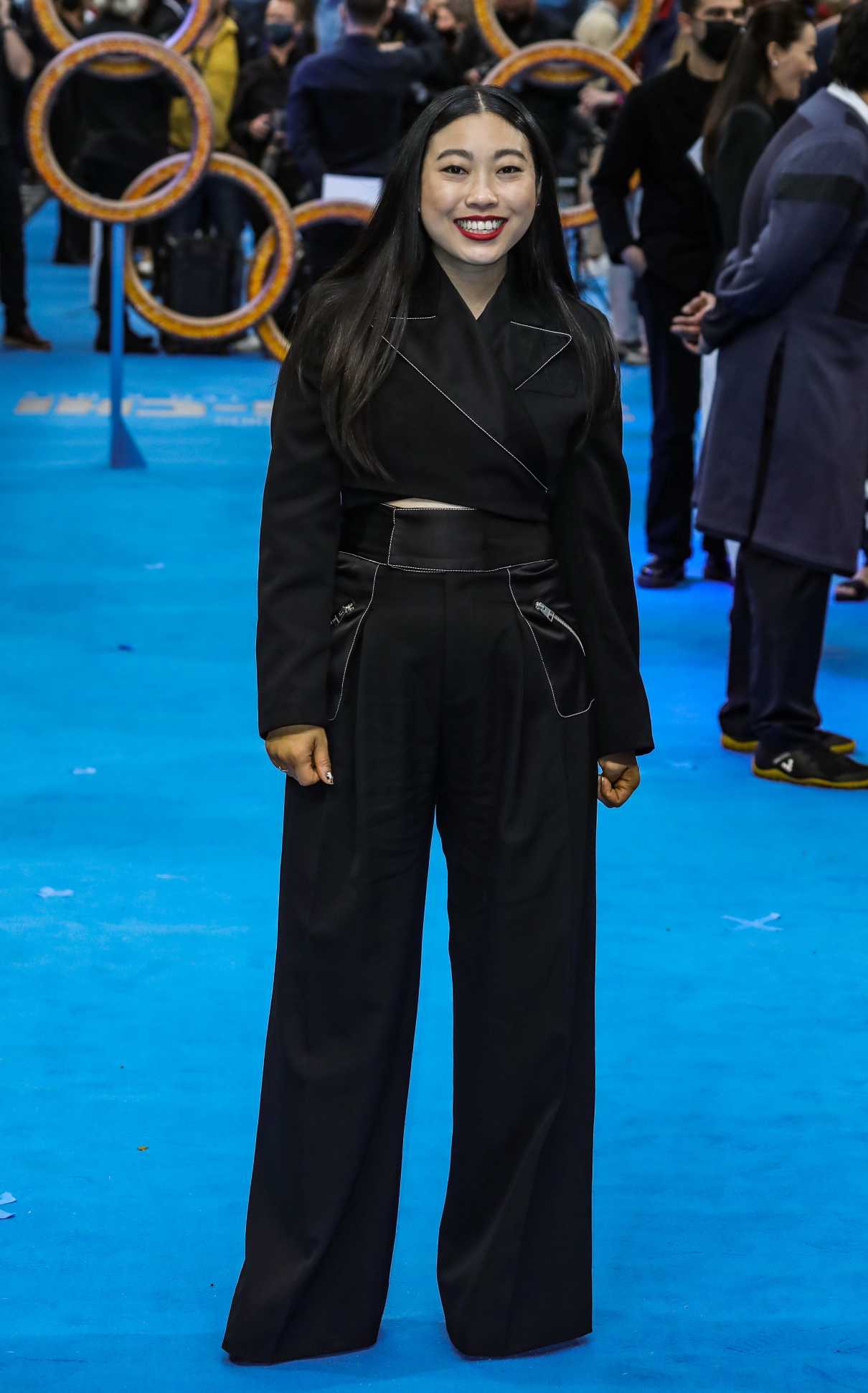 Awkwafina in a Black Suit