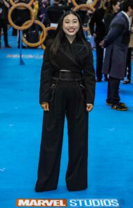 Awkwafina in a Black Suit