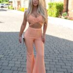 Bianca Gascoigne in a Coral Ensemble Heads Out in North London 08/24/2021