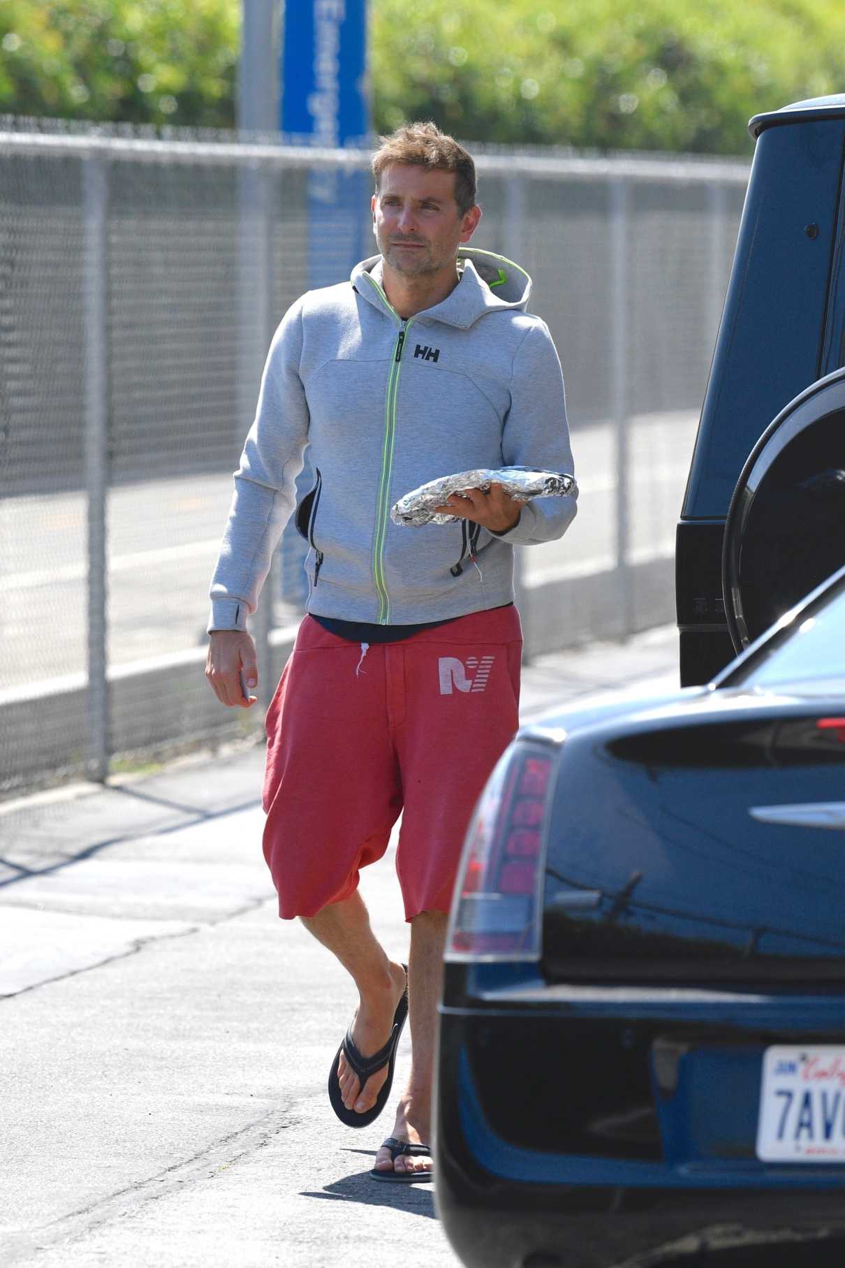 Bradley Cooper in a Red Shorts