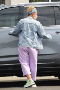 Busy Philipps in a Lilac Jumpsuit