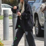 Christina Aguilera in a Black Sweatsuit Catch a Private Jet Out of LAX Airport in LA 08/29/2021