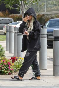 Christina Aguilera in a Black Sweatsuit