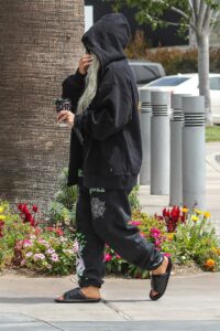 Christina Aguilera in a Black Sweatsuit