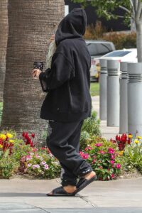 Christina Aguilera in a Black Sweatsuit