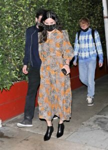 Courteney Cox in a Floral Dress