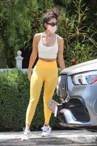 Eiza Gonzalez in a Yellow Leggings