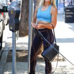 Emma Slater in a Blue Sports Bra Was Seen Out in Los Angeles 08/12/2021