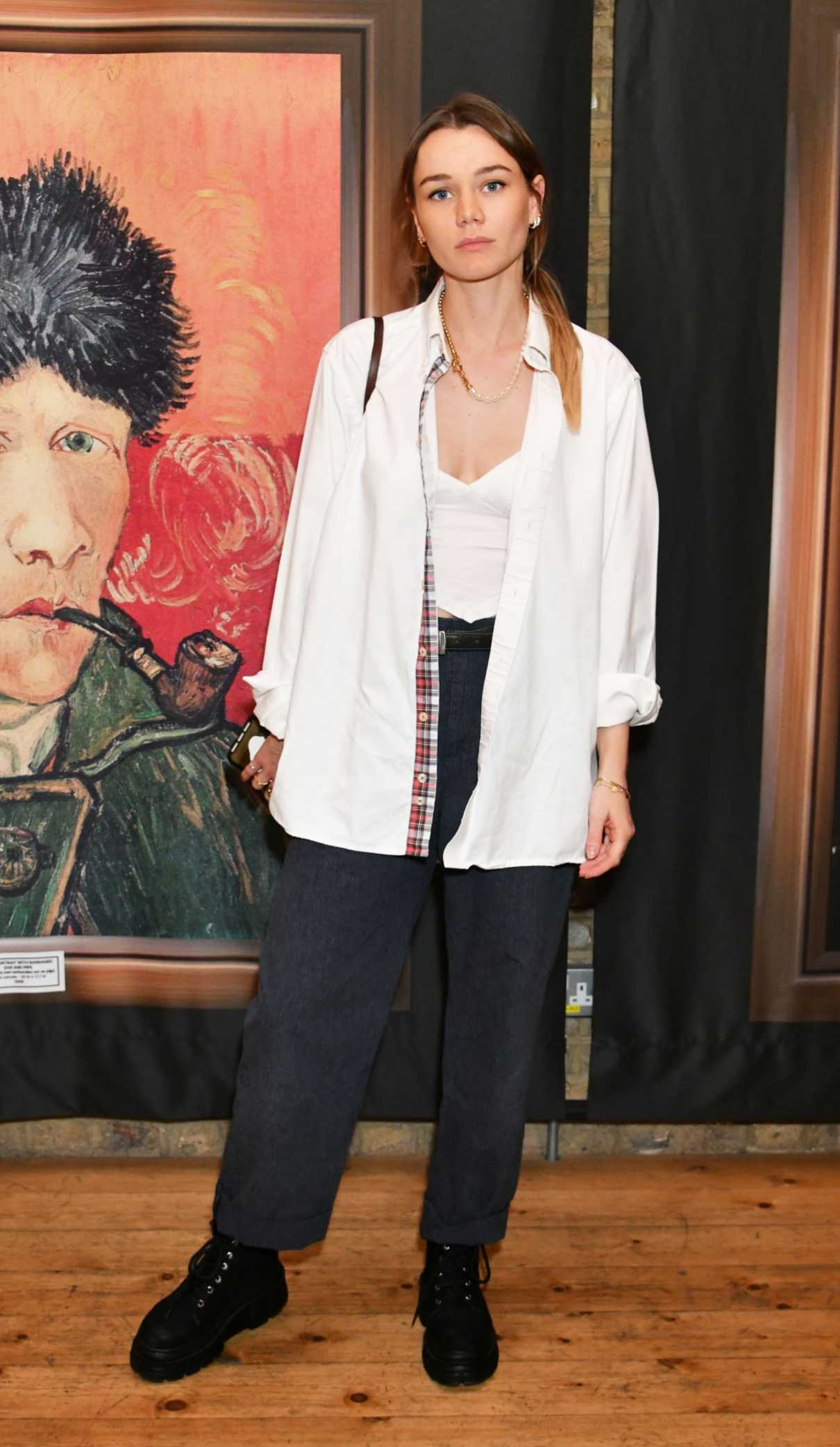 Immy Waterhouse Arrives at the Launch of Van Gogh: The Immersive