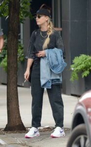 Kaley Cuoco in a Black Cap Was Seen Out in Tribeca in New York 08/01/2021