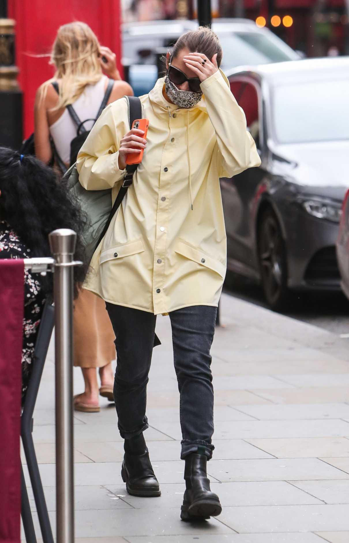 Kara Tointon in a Yellow Raincoat