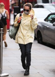 Kara Tointon in a Yellow Raincoat