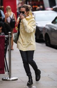 Kara Tointon in a Yellow Raincoat