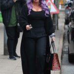 Kerry Katona in a Black Outfit Leaves an Alderley Edge Hair Salon in Wilmslow 08/25/2021