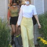 Leslie Mann in a Yellow Pants Attends the Day of Indulgence Party in Brentwood 08/15/2021