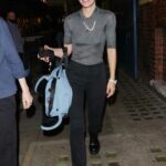 Lily Allen in a Grey Polo Leaves 2.22 A Ghost Story Theatre Performance in London 08/19/2021