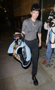 Lily Allen in a Grey Polo