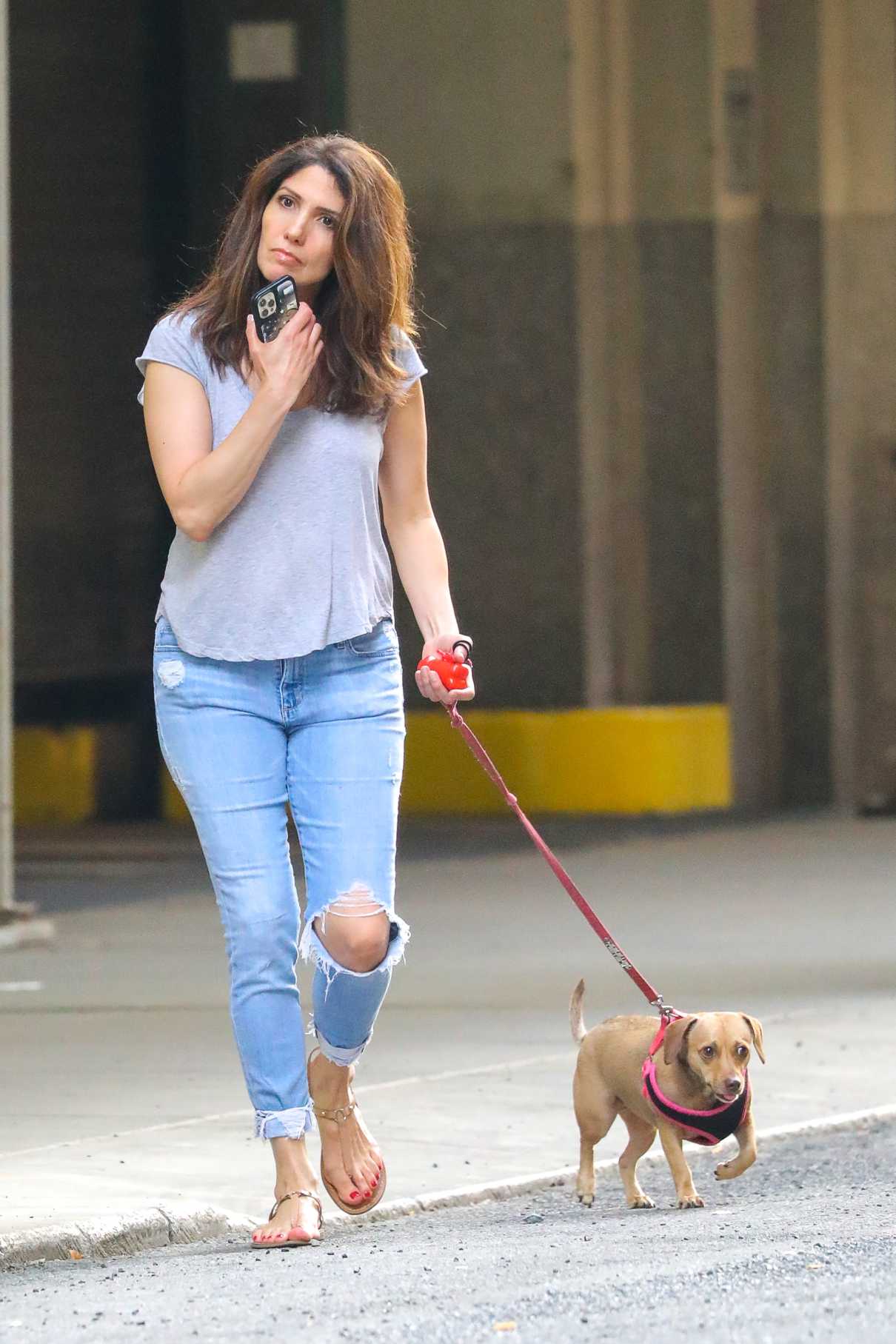 Lynda Lopez in a Grey Tee