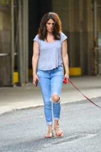 Lynda Lopez in a Grey Tee