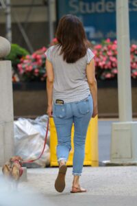 Lynda Lopez in a Grey Tee
