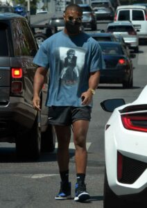 Michael B. Jordan in a Blue Tee