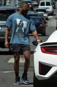 Michael B. Jordan in a Blue Tee