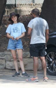 Natalie Portman in a Baby Blue Tee