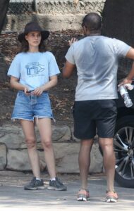 Natalie Portman in a Baby Blue Tee