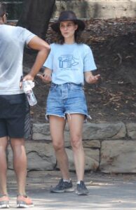 Natalie Portman in a Baby Blue Tee