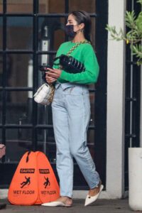 Olivia Culpo in a Green Sweater