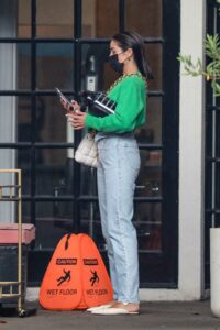 Olivia Culpo in a Green Sweater