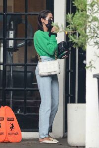 Olivia Culpo in a Green Sweater