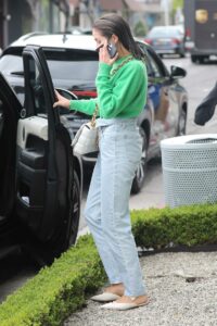 Olivia Culpo in a Green Sweater