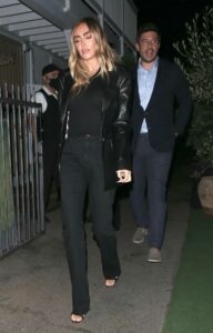 Petra Ecclestone in a Black Leather Blazer