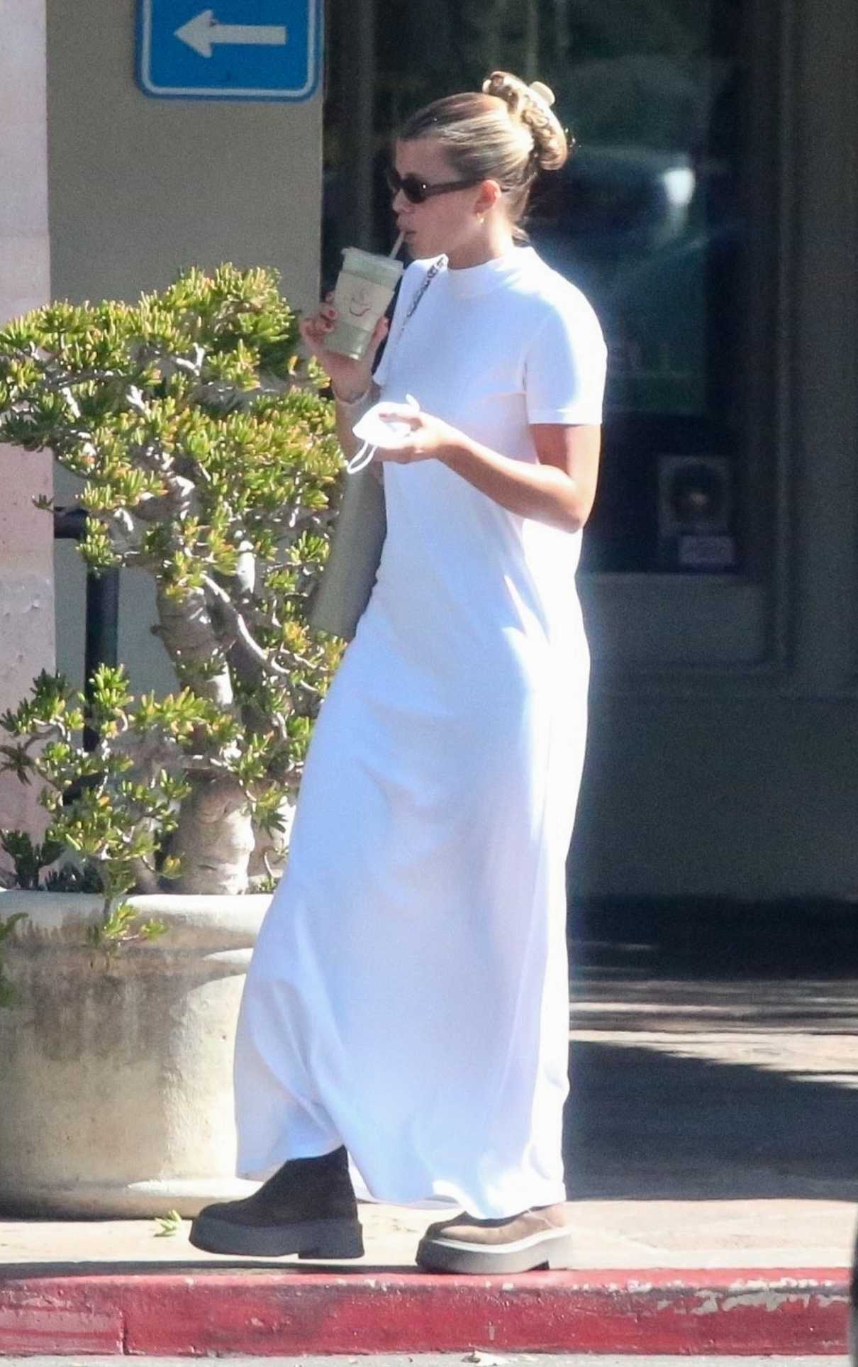 Sofia Richie in a White Dress