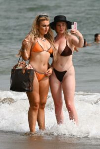 Tallia Storm in an Orange Bikini