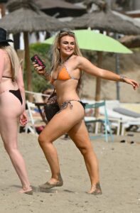 Tallia Storm in an Orange Bikini