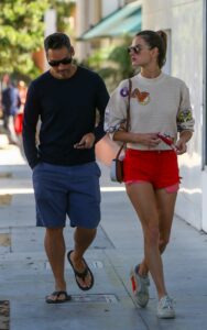 Alessandra Ambrosio in a Red Shorts
