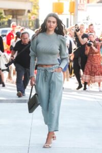 Amelia Hamlin in a Baby Blue Pants