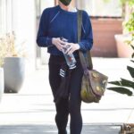 Ashlee Simpson in a Black Leggings Leaves the Gym in Los Angeles 09/08/2021