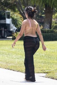 Camila Cabello in a Black See-Through Pants