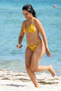 Camila Cabello in a Yellow Bikini