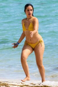 Camila Cabello in a Yellow Bikini