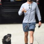 Chace Crawford in a Black Cap Walks His Dog in Los Angeles 09/01/2021