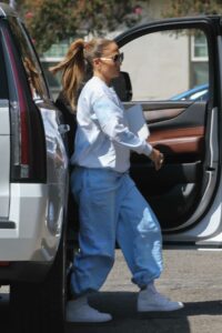 Jennifer Lopez in a White Nike Sneakers