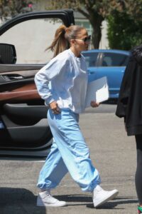 Jennifer Lopez in a White Nike Sneakers