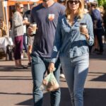 Kate Upton in a Blue Denim Shirt Was Seen Out with Justin Verlander in Aspen 09/18/2021